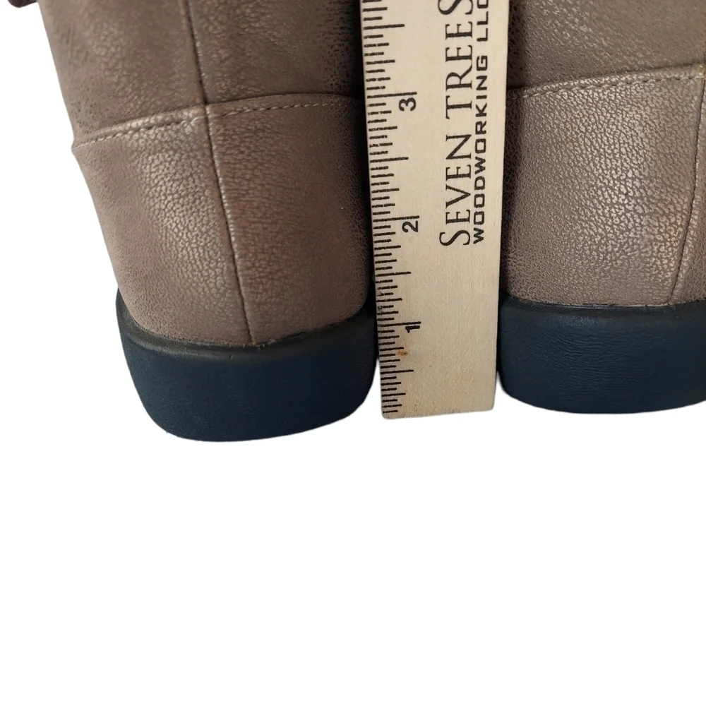 Clark's Cloudsteppers Sillian Tana Ankle Boots Ruched Size 8 Comfort Booties